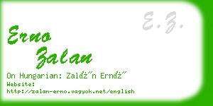 erno zalan business card